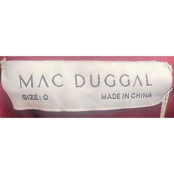 MAC DUGGAL 12506 Faux Wrap Dress in Wine NWT Size 0 - Picture 6 of 7
